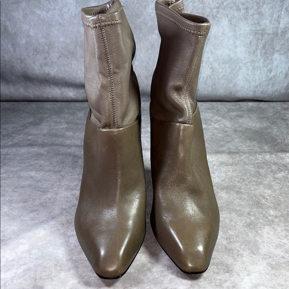 EUC Reiss CARRIE Ankle Boots Leather Taupe Brown Grey Almond Toe Shoes 39 - Picture 13 of 15